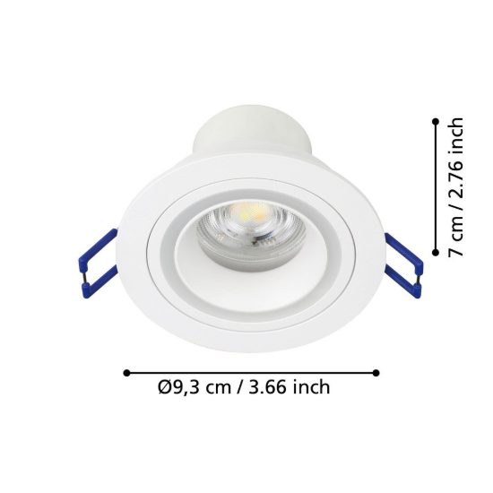 Eglo carosso z faretto rotondo da incasso led 4.7w rgb 2700k 6500k dimmerabile con controllo smart bianco per corridoio