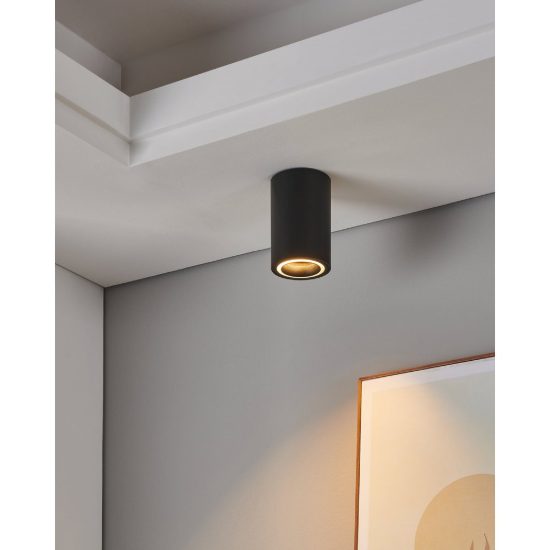 Eglo carosso z faretto per cucina nero da soffitto led 4.9w rgb 2700k 6500k dimmerabile con controllo smart