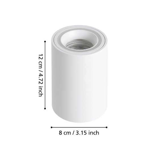 Eglo carosso z faretto da soffitto led 4.9w rgb 2700k 6500k dimmerabile con controllo smart per cucina bianco