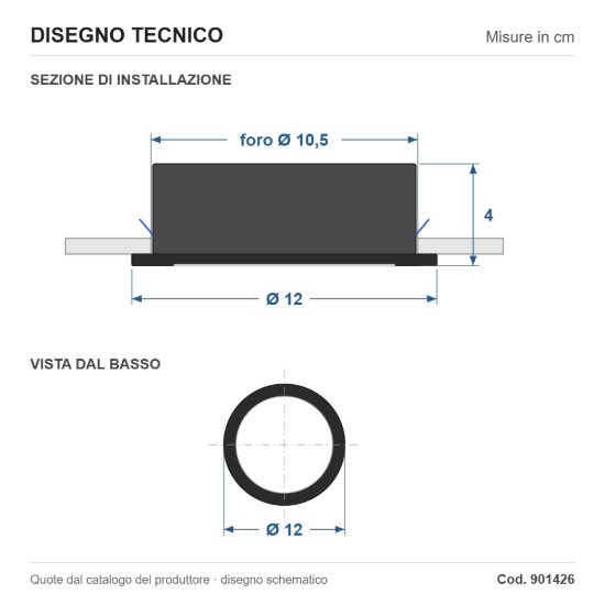 Eglo fueva 6z pannello per cucina nero da incasso led 5w rgb 2700k 6500k dimmerabile con controllo smart