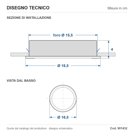 Eglo fueva 6 z pannello da incasso led 9.5w rgb 2700k 6500k dimmerabile bianco per bagno