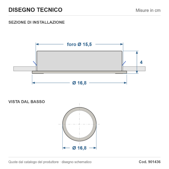 Eglo fueva 6 z pannello da incasso led 9.5w rgb 2700k 6500k dimmerabile nichel opaco per bagno