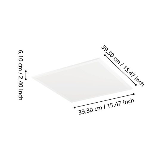 Eglo moradillo z plafoniera led 19w rgb 2700k 6500k dimmerabile con controllo smart bianca