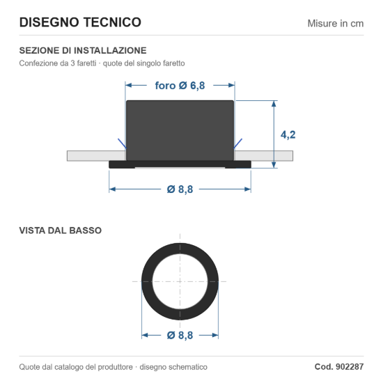 Eglo saliceto z set 3 faretti per cucina neri da incasso led 14.1w rgb 2700k 6500k dimmerabili con controllo smart