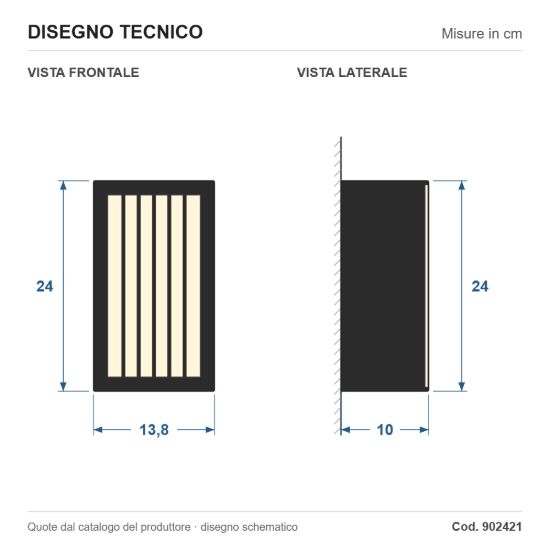 Eglo genovese applique da esterno nera led 10w cct 3000k 6000k ip65