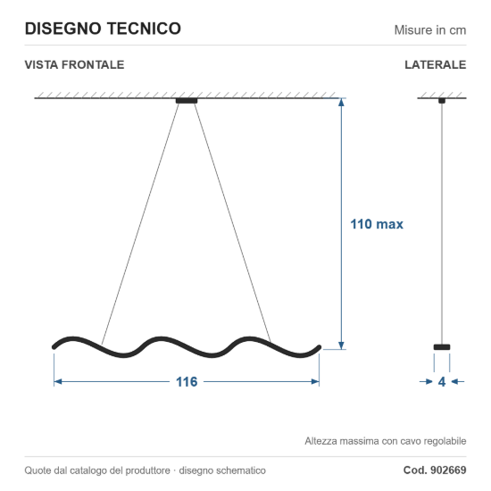 Eglo cotillas z lampadario a sospensione led 30w rgb 2700k 6500k con telecomando per cucina nero