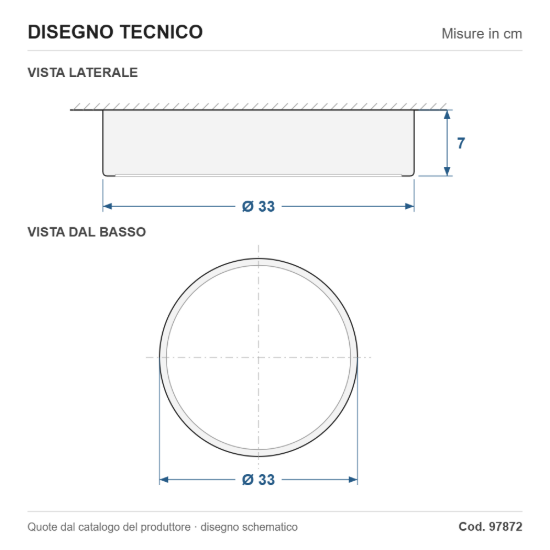 Eglo frania plafoniera led 14.6w 3000k 33cm moderna rotonda bianca