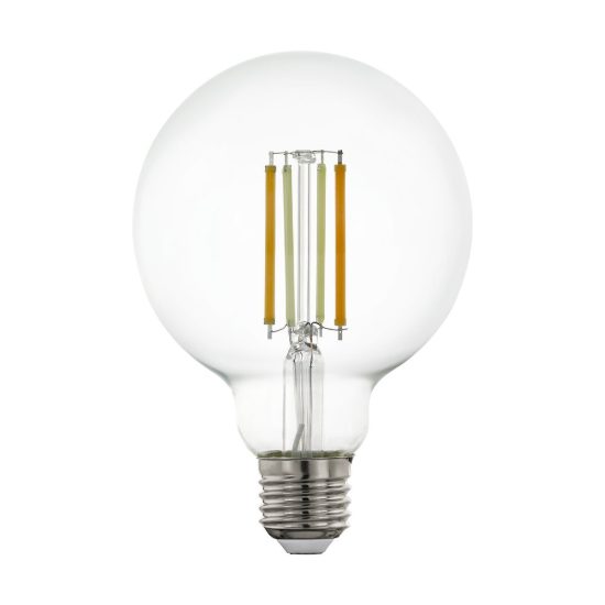 Eglo connect z lampadina trasparente led 8w cct 2200k 6500k dimmerabile con controllo smart