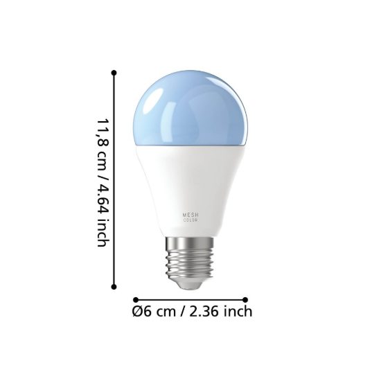 Eglo connect z lampadina led 11w rgb 2700k 6500k dimmerabile con controllo smart