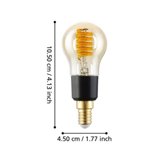 Eglo lampadina connect z lampadina led 4.9w cct 2200k 6500k dimmerabile ambrata