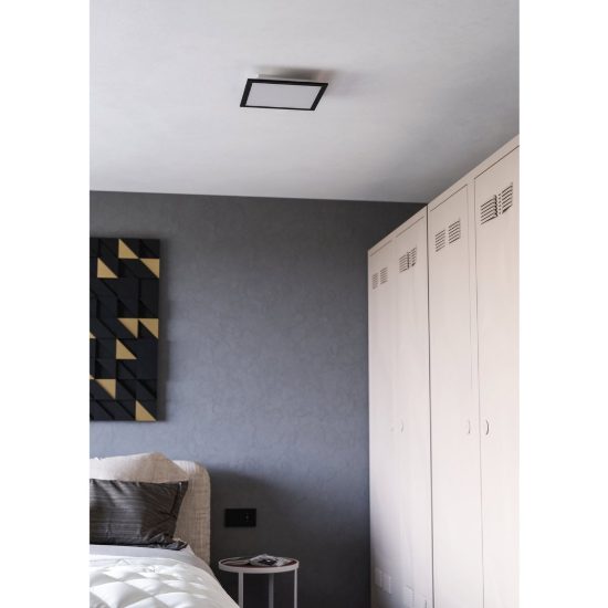 Eglo moradillo z plafoniera nera led 14w rgb 2700k 6500k dimmerabile con controllo smart
