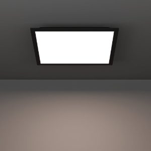 Eglo moradillo z plafoniera nera led 19w rgb 2700k 6500k dimmerabile con controllo smart