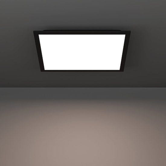 Eglo moradillo z plafoniera nera led 19w rgb 2700k 6500k dimmerabile con controllo smart