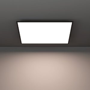Eglo moradillo z plafoniera nera led 33w rgb 2700k 6500k dimmerabile con controllo smart