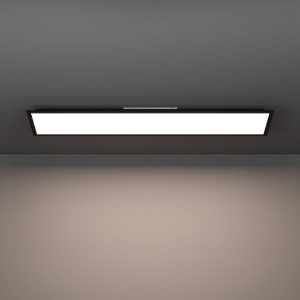 Eglo moradillo z plafoniera nera led 34w rgb 2700k 6500k dimmerabile con controllo smart
