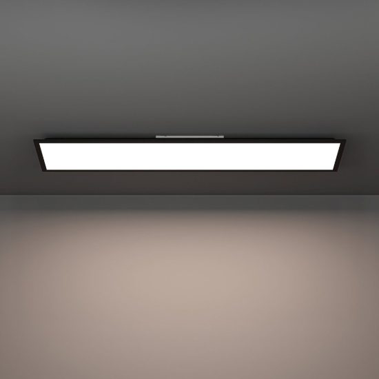 Eglo moradillo z plafoniera nera led 34w rgb 2700k 6500k dimmerabile con controllo smart