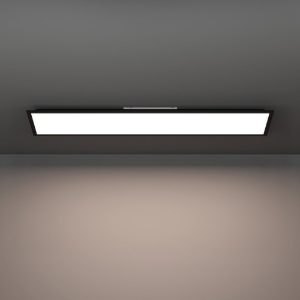 Eglo moradillo z plafoniera nera led 28w rgb 2700k 6500k dimmerabile con telecomando