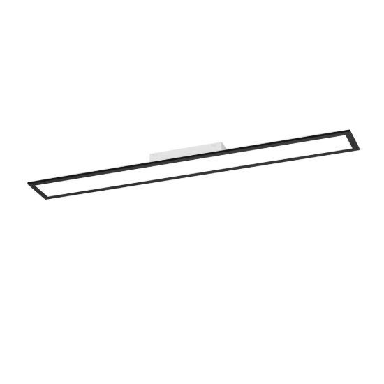 Eglo moradillo z plafoniera nera led 28w rgb 2700k 6500k dimmerabile con telecomando