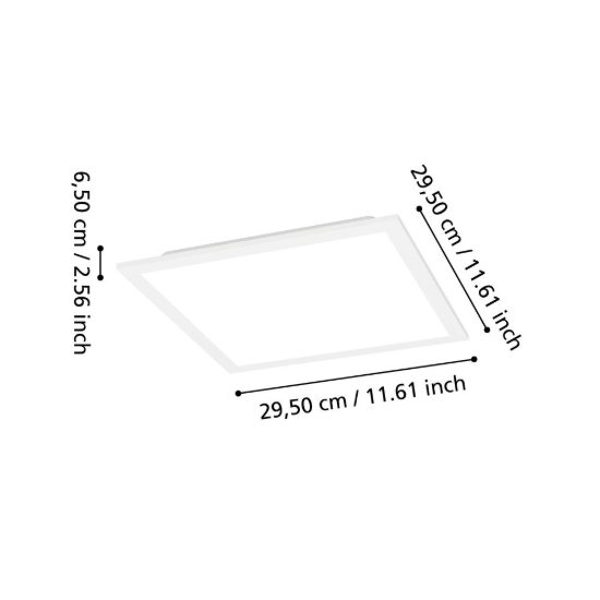 Eglo moradillo z plafoniera led 14w rgb 2700k 6500k dimmerabile con telecomando bianca