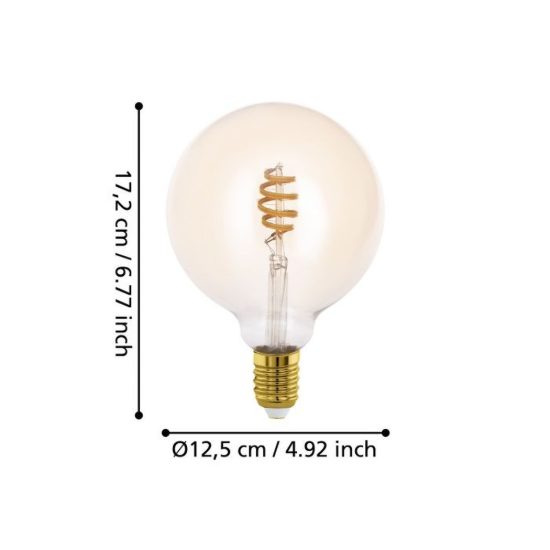 Lampadina led 7w cct 2200k 6500k e27 dimmerabile con controllo smart ambrata
