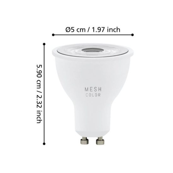 Eglo lampadina connect z set 3 lampadine led 3x4.9w rgb 2700k 6500k gu10 dimmerabili