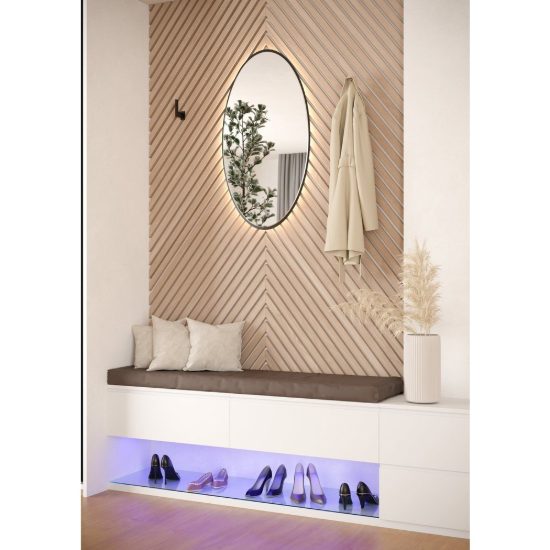 Striscia led bianca per ingresso dimmerabile con telecomando 300cm 20w rgb 3000k 6500k