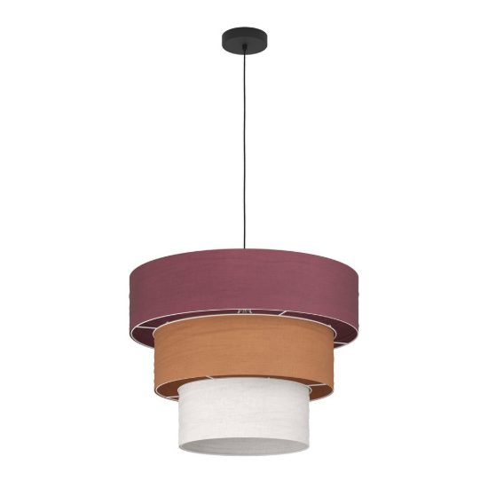 Eglo parogno lampadario moderno per sala da pranzo cilindro nero a sospensione