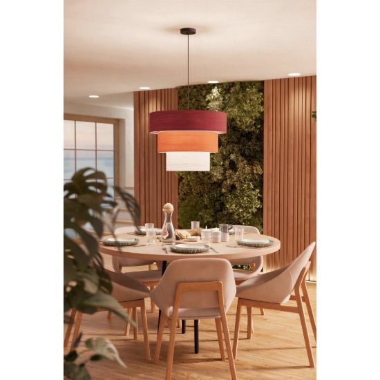 Eglo parogno lampadario moderno per sala da pranzo cilindro nero a sospensione