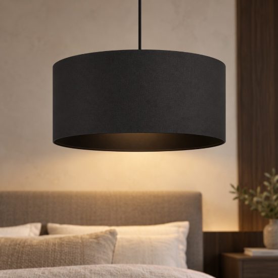 Eglo maserlo 1 lampadario moderno per sala da pranzo nero a sospensione