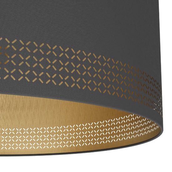 Eglo esteperra lampadario per sala da pranzo nero a sospensione 3 luci
