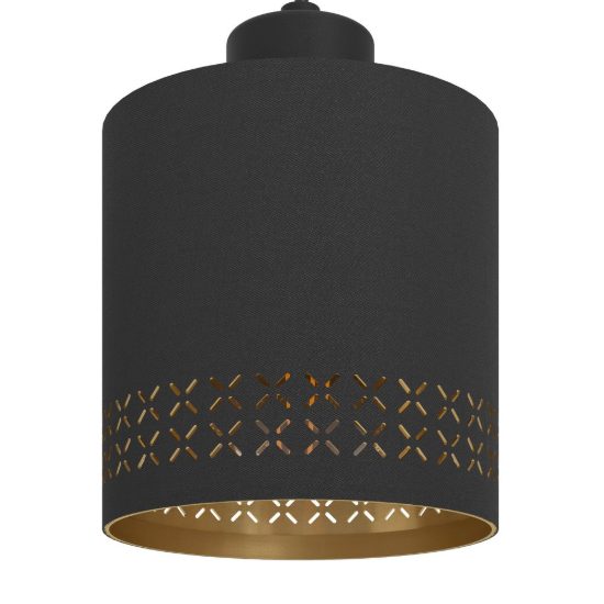 Eglo esteperra lampadario per sala da pranzo nero a sospensione 4 luci