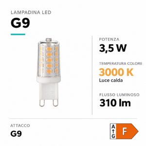 Lampadina g9 led 3,5w 3000k ideal lux