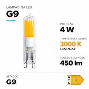 Top light lampadina g9 cob 4w 3000k 450 lumen