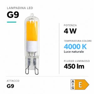 Lampadina top light g9 cob led 4w 4000k 450 lumen
