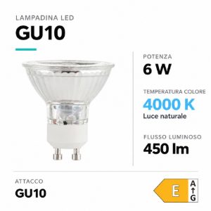 Ideal lux lampadina led gu10 6w 4000k 31 dimmerabile