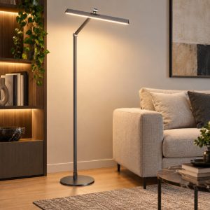 Fabas beba lampada da terra nera led 12w cct 3000k 4000k 6000k
