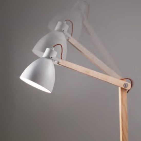 Fabas sveva piantana industrial campana nera legno orientabile