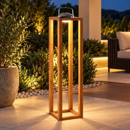 Fabas blend lampada noce da esterno led 3w 3000k ip54 ricaricabile