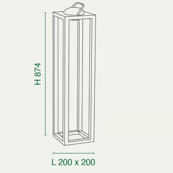 Fabas blend lampada noce da esterno led 3w 3000k ip54 ricaricabile