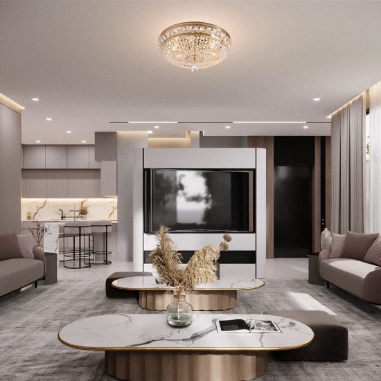 Maytoni ottilia plafoniera classica oro 6 luci