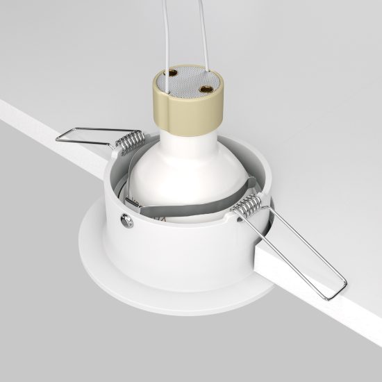 Maytoni slim faretto da incasso gu10 moderno tondo bianco