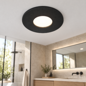 Faretto da incasso per bagno ip65 tondo nero gu10 maytoni stark