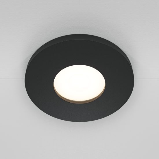 Faretto da incasso per bagno ip65 tondo nero gu10 maytoni stark
