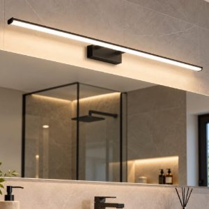 Fabas nala applique per bagno nero led 15w 3000k