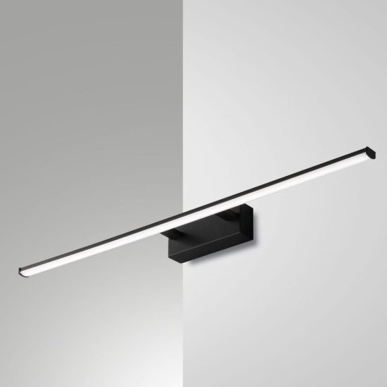 Fabas nala applique per bagno nero led 15w 3000k