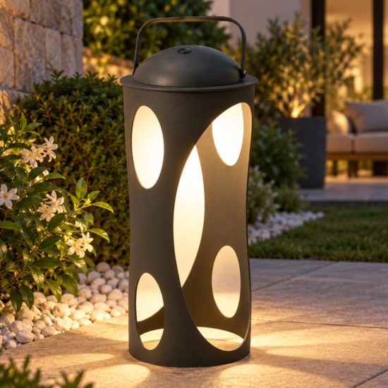 Fabas caddy lampada antracite da esterno led 3w 3000k ip54 ricaricabile