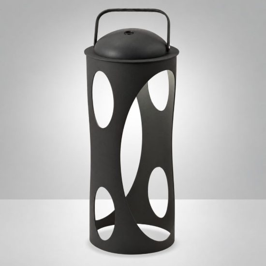 Fabas caddy lampada antracite da esterno led 3w 3000k ip54 ricaricabile
