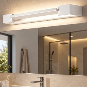 Fabas dinnet applique da bagno led 12w cct 2700k 3000k 4000k bianca orientabile