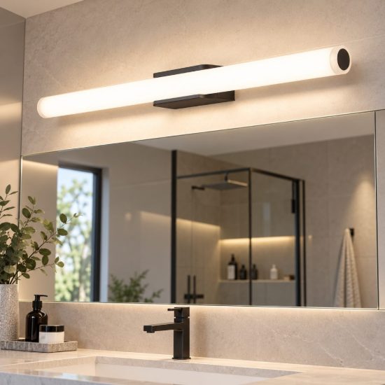 Fabas dava applique per specchio bagno nero led 13w cct 2700k 3000k 4000k ip44