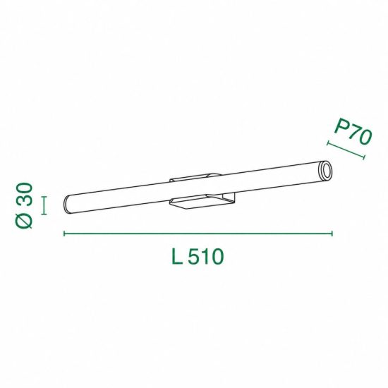 Fabas dava applique cromo per bagno led 13w cct 2700k 3000k 4000k ip44